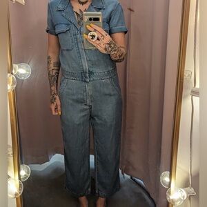 Blue Denim Overalls. Brand unknown, bought at Anthropologie*